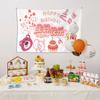 Tapiz de decoración de fiesta de feliz cumpleaños, fondo de foto, tela para niños, escena colgante, fondo de tela, diseño de pared, foto