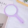Espejo de Maquillaje Simple para Dormitorio de Chicas Espejo de Maquillaje Mini de Mano Espejo con Mango Redondo de Vidrio Magnificador por Ambos Lados