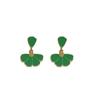 Pendientes Retro Simples de Pétalos de Flor con Goteo de Aceite, Moda Estilo Francés, Estilo Nicho, Pendientes de Gama Alta para Mujer