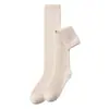 Calcetines de Lana 100% Cachemir Otoño/Invierno 2025 para Mujer, Color Sólido, Longitud Media Tobillo, Cálidos, Simples, Versátiles, Calcetines Largos Hasta la Pantorrilla, Calcetines Adelgazantes