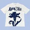 Arte Antwerp Versão de Luxo Estilo de Rua Americano Estampa Retro Camiseta Casual Masculina de Manga Curta Tendência