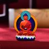 Vento de Xizang puro pintado à mão limpa forma especial tridimensional Buda, Deus da Riqueza Negro, Deus da Riqueza Amarelo, cinco folhas agora fazem uma grande quantidade de capa de couro