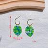 Aretes acrílicos de hoja de acetato para mujer, aretes frescos y sencillos, aretes de hoja nueva, accesorios de joyería calientes transfronterizos