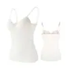 Camisola sexy de modal con cuello en V y copas integradas, lencería hermosa de espalda en forma de U para tallas grandes para mujer