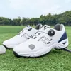 Zapatos de Golf para Hombre Cordones Giratorios Tacos Móviles Zapatos Deportivos Casuales para Hombre