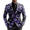 Chaqueta de Traje de Fiesta de Dos Botones con Impresión Digital 3D Top Casual Venta Directa de Fábrica Origen Venta Caliente Transfronteriza Otro