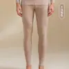 Ropa interior térmica para hombre Seda Cachemira Hilo Ultra Fino Generador de Calor Acrílico Pantalones Térmicos Forro Polar Grueso Camiseta Térmica de Cuello V Set Invierno