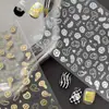Yitu Adesivos de Unha Máscara Facial com Padrão de Formiga Folha de Ouro Estilo Simples Versátil de Alta Qualidade Populares de Celebridade da Internet Adesivos Decorativos Yt6463