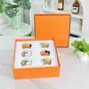 Conjunto de Xícaras de Chá de Porcelana Marte de Luxo Leve, Xícaras de Degustação Color Block Estilo Europeu, Presente de Agradecimento para Clientes Empresariais, Conjunto de Presente