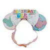 Aniversário Infantil Orelhas do Mickey Faixa Elástica Headband Faixa de Cabeça Mickey Letra Colorida Lantejoula Laço Parque de Diversões