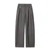 Pantalones Anchos de Pierna Recta con Pliegues Drapados Estilo Old Money para Hombre, Pantalones Casuales Transpirables de Otoño, Pantalones de Traje Drapados de Pierna Recta de Moda