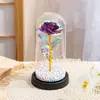 Lâmpada de Vidro Flor Eterna Folha de Ouro Boneca Rosa Buquê Meninas Dia dos Namorados Chinês Dia das Mães Presente de Aniversário