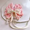 Grampo de Cabelo Novo de Princesa com Laço de Renda para Meninas, Exquisito Acessório de Cabelo Feito à Mão com Laço de Pérola e Franja, Presilha para a Parte de Trás da Cabeça
