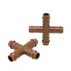 Atacado 17mm Tubo de Irrigação por Gotejamento de Jardim Rosca Externa Direta Conexões Triplas Passantes Irrigação por Gotejamento Agrícola Fita Tubo Pe Conector Barbela