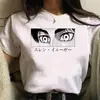 Camiseta Branca Manga Curta Estampada Anime Attack on Titan Feminina Comércio Exterior Cross-border Wish/ebay Amazon