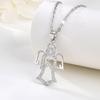 Jóias transfronteiriças europeias e americanas Asas de anjo Pingente 925 Sterling Silver Light Luxury Niche Design Sense Clavicle Chain Necklace Mulheres