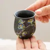 Tinta Pedra Negra Osmanthus Caindo Arbusto Perfumado Xícara de Chá Pequena Xícara Mestra Doméstica Uso Pessoal Pintado à Mão Conjunto de Chá Gongfu Xícara de Cerâmica para Degustação de Chá