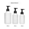 Em Estoque Garrafa Recarregável de Alta Qualidade 300ml com Ombro Inclinado Tipo Pump, Transparente Fosca 500ml Grande Capacidade Garrafa Vazia para Shampoo
