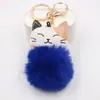 Gato Lúcido Lindo Xiaohua Kitty Boutique Bola de Pelo Llavero Colgante Mochila Billetera Colgante de Felpa Joyería