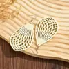 Pendientes de madera más vendidos en Amazon transfronterizos moda europea y americana exagerados geométricos huecos de madera suministro directo de fábrica