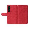 Para Sony Xperia 10 Capa de Couro Google 9Pro Fosca Linha Curva Carteira com Cartão A55 Red Rice 14C