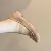 Zapatos de ballet JK poco profundos para mujer con textura de piel de oveja, corbatín, punta cuadrada, correa, tacón grueso, zapatos Mary Jane de tacón medio para mujer
