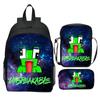 Nova mochila escolar estampada UNSPEAKABLE de três peças, desenho animado, periférico de jogo, mochila estudantil, Bolsa de Ombro Estojo