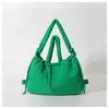Bolsa de Plumón Moda de Nicho Bolsa de Algodón Bolso de Hombro Tote Bolso Cruzado de Moda Portátil Mochila Gran Capacidad Bolso Cruzado