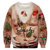 Sudadera de Cuello Redondo con Estampado Digital de Moda de Tendencia Transfronteriza Navidad Estampado 3D Sudadera de Cuello Redondo de Manga Larga