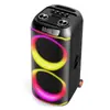 Nuevo Altavoz Bluetooth Portátil Cuadrado para Fiestas al Aire Libre Subwoofer de Alta Potencia Altavoz de Karaoke para el Hogar con Micrófono