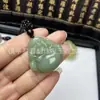 Suministro de Transmisión en Vivo: Colgante de Buda de Jade Blanco Hetian de Xinjiang Imitación Mongolia Exterior para Mujer, Colgante de Buda Maitreya Buda Sonriente