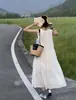 Vestido de Verano de Alta Gama sin Mangas Estilo Francés para Mujer, Nueva Moda Verano 2026 Vestido Camiseta Holgado Adelgazante para Vacaciones