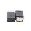 Adaptador USB OTG Neutro Micro USB Hembra a USB Hembra Moldeado por Inyección Convertidor de Puerto USB Hembra a Hembra