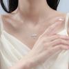 Collar de plata de ley S999 con forma de corazón de Cupido y alas de amor, colgante de lujo, cadena de clavícula de plata con alas de cielo y pie.