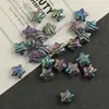 Cuentas Acrílicas Pequeñas Sueltas de Color Galvanizado con Diseño de Onda de Agua Tridimensional y Estrella para Cadena de Teléfono Móvil Hecha a Mano DIY, Accesorios de Joyería con Cuentas