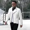 Fabricante Atacadista Jaqueta Masculina de Couro PU Estilo Coreano Nova para Primavera e Outono, Corte Regular, Tamanho Grande Casaco de Couro Masculino