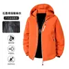 9699 Ropa de Algodón con Grafeno para Hombre Chaqueta Gruesa Cálida a Prueba de Viento Ropa de Abrigo para Hombre Rompevientos de Moda Estilo Pareja Montañismo
