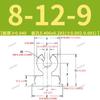 Acero al Carbono Galvanizado Tuerca Remache Td-40-4/Td-60-6/Td-175-12Ras Conector de Cable en Ángulo Recto