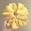 Nuevo Scrunchie de Lunares Amarillos Lindo para Moño Girly Cuerda para el Cabello ins Cuerda para Cola de Caballo Intestino Grueso