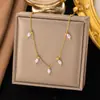 Collar Transfronterizo para Mujer, No se Desvanece, Lujo Ligero, Exquisita Cadena para Clavícula de Nicho, Joyería de Cadena para Clavícula de Alta Gama para Mujer