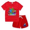 2023 Verão Infantil em torno do pescoço T-shirt hot pants coreano casual assentamento camisa absorvente de suor doces terno de camiseta infantil