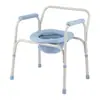 Silla de Noche Plegable Gris Azulada para Personas Mayores y Mujeres Embarazadas, Inodoro Portátil, Silla de Noche Doméstica Antideslizante, Al por Mayor en Stock