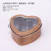 Pulsera de hojalata joyería caja de hierro con forma de corazón de melocotón insignia unidad USB pequeña caja de hierro sellada aromaterapia lata de hierro caja de hierro de amor