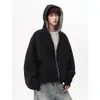 Sudadera con Capucha de Patchwork a Cuadros de Alta Gama Estilo Americano para Hombre - Ropa de Abrigo de Algodón Pesado de 400g - Otoño 2026