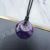 Colgante de Hebilla de Seguridad de Cristal Natural de 25 mm Jade Ágata Surtido Joyería de Piedra Collar Transfronterizo Más Vendido Accesorios DIY