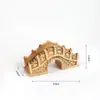 Aquário Paisagismo Jardim Mesa de Areia Modelo Bonsai Ponte Flutuante Micro Paisagem Ornamentos Artesanato Decorativo de Resina Pagode Hexagonal
