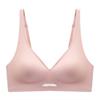 Ropa interior de cinturón hueco brillante sin costuras para mujer, sin aros, para busto pequeño, push-up, soporte suave, copa fija, brasier fino para niñas