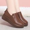 Sapatos Femininos de Couro, Sapatilhas de Solado Grosso, Sapatos Femininos para Primavera e Outono, Sapatos Plataforma Versáteis de Solado Macio, Sapatos Confortáveis para Mães de Meia-Idade, Dropshipping