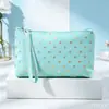 Bolsa de maquillaje fresca y sencilla con estampado de lunares para mujer, versión coreana, neceser con cremallera engrosada, bolsa de almacenamiento de cosméticos portátil para viajes