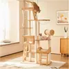 Estrutura de Escalada para Gatos, Casa para Gatos, Árvore para Gatos, Arranhador Integrado para Gatos, Prateleira para Gatos, Economia de Espaço, Plataforma de Salto para Gatos Não de Madeira Maciça para Uso Doméstico